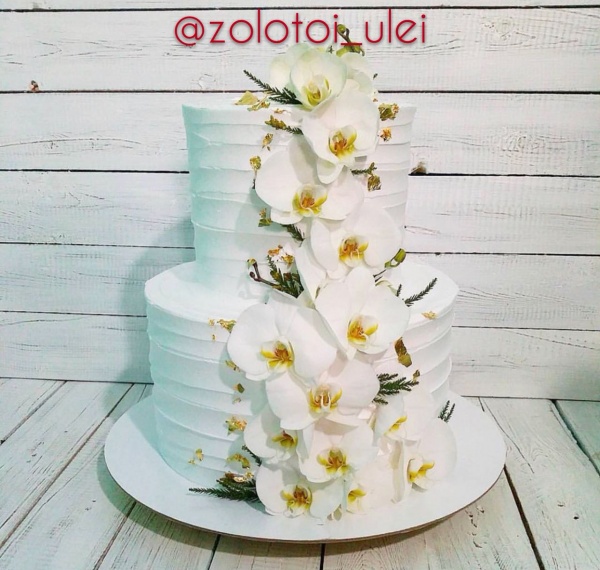 Свадебный торт  "Орхидея"